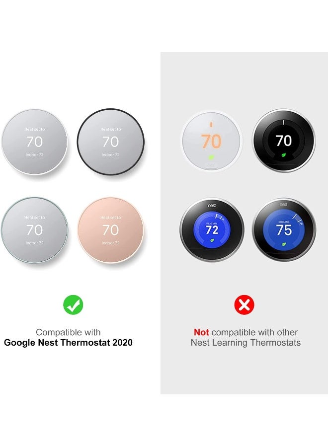 Generic Snow Metal Plate Compatible for Google Nest Thermostat 2020, Nest Trim Plate, Google Nest Thermostat Wall Plate, Google Nest Cover Plate Trim Kit Accessory  - Image 4