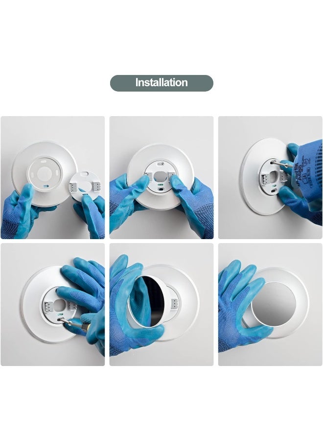 Generic Snow Metal Plate Compatible for Google Nest Thermostat 2020, Nest Trim Plate, Google Nest Thermostat Wall Plate, Google Nest Cover Plate Trim Kit Accessory  - Image 5
