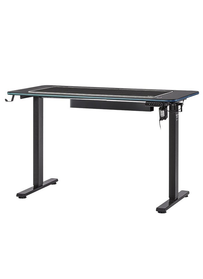 Thermaltake - GT120 RGB Gaming Desk - 64.9" Width, Adjustable Height (27.5" to 43.3"), Full-Surface Mouse Pad, RGB Lighting, Cable Management, Maximum Load 330 lbs, Sturdy Build, TT RGB Plus Compatibility | GGD-GTM-BKEIRX-01 - Image 1