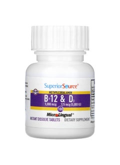 Superior Source Superior Source, Methylcobalamin B-12 & Vitamin D3, 100 MicroLingual Instant Dissolve Tablets  - Image 3