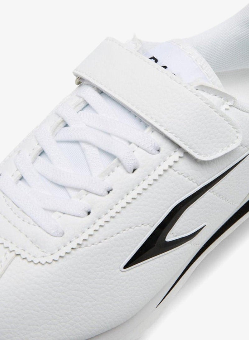 Dash Panelled Sneakers with Hook and Loop Closure - Image 4