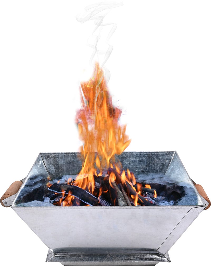 DOKCHAN Handmade Heavy Quality Iron Havan Kund | 6 Inch with Wood Handle | Perfect for Home Pooja, Yagya & Rituals - Image 1