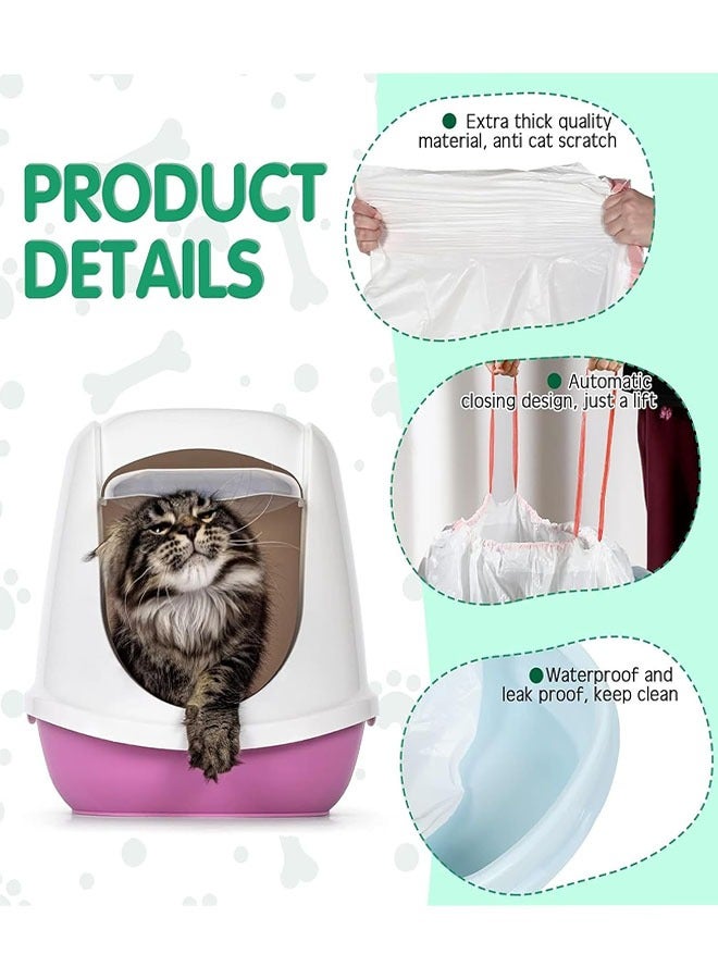 Large Cat Litter Bags, 20pcs Cat Litter Box Liners Heavy Duty Litter Pan Liner Bagss with Drawstring, Drawers Tear-resistant  Leak-proof, 45 x 79cm  - Image 5