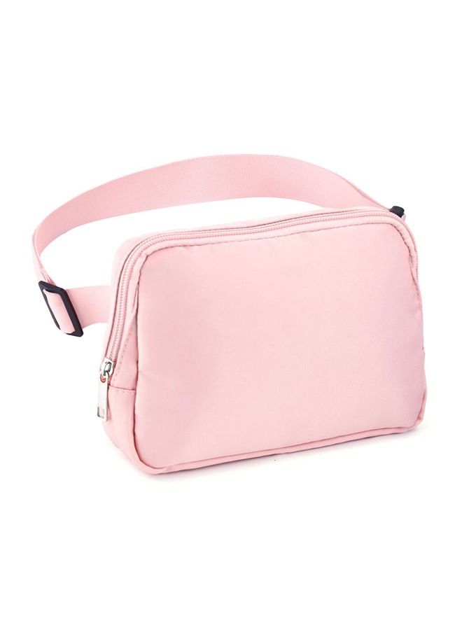Unisex Mini Belt Bag with Adjustable Strap, Casual Waterproof Crossbody Waist Pack for Workout Running Traveling Hiking(Pink) - Image 1