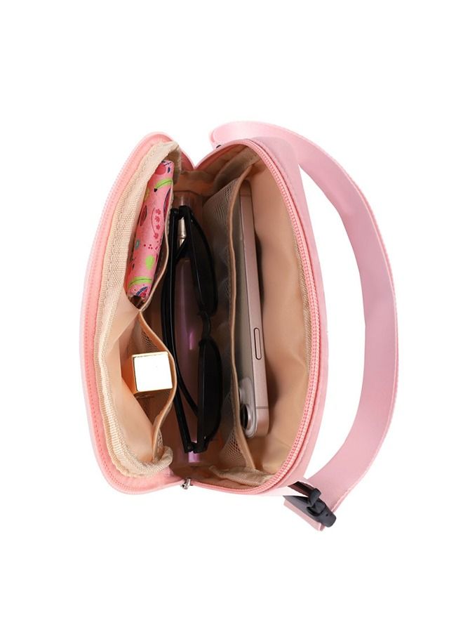 Unisex Mini Belt Bag with Adjustable Strap, Casual Waterproof Crossbody Waist Pack for Workout Running Traveling Hiking(Pink) - Image 5