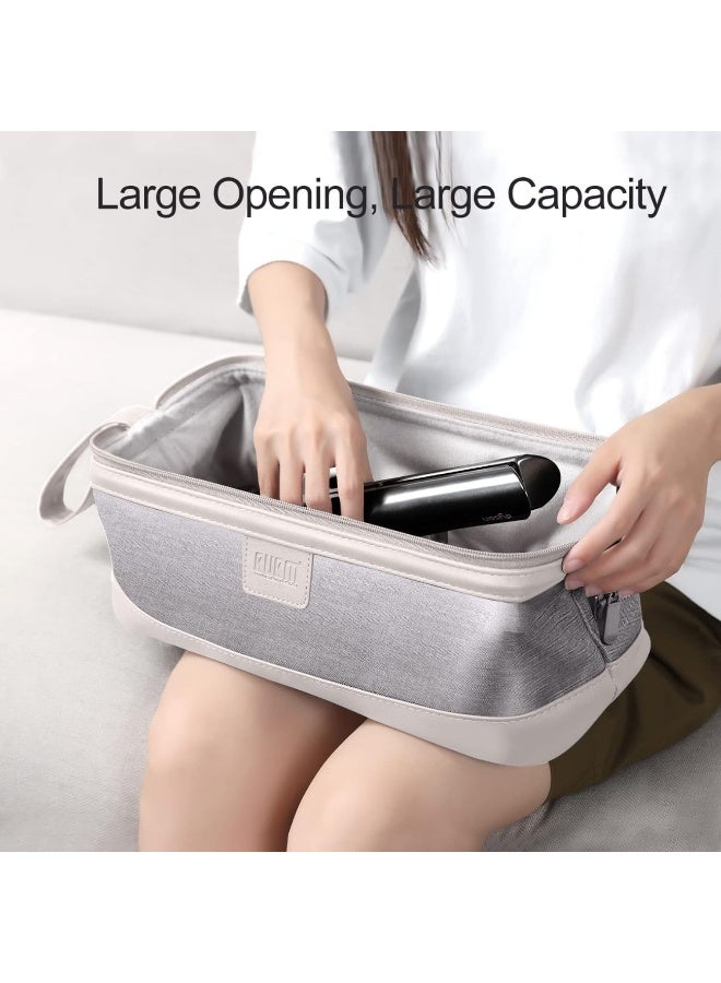 1pcs Hair Style Tools Case, compatiable with Dyson Airwrap/Shark Flex Style Home Storage for Hair Dryer Brush Hair Straightener, Mutifunction Cosmetic Makeup Bag (Light Gray) - Image 3