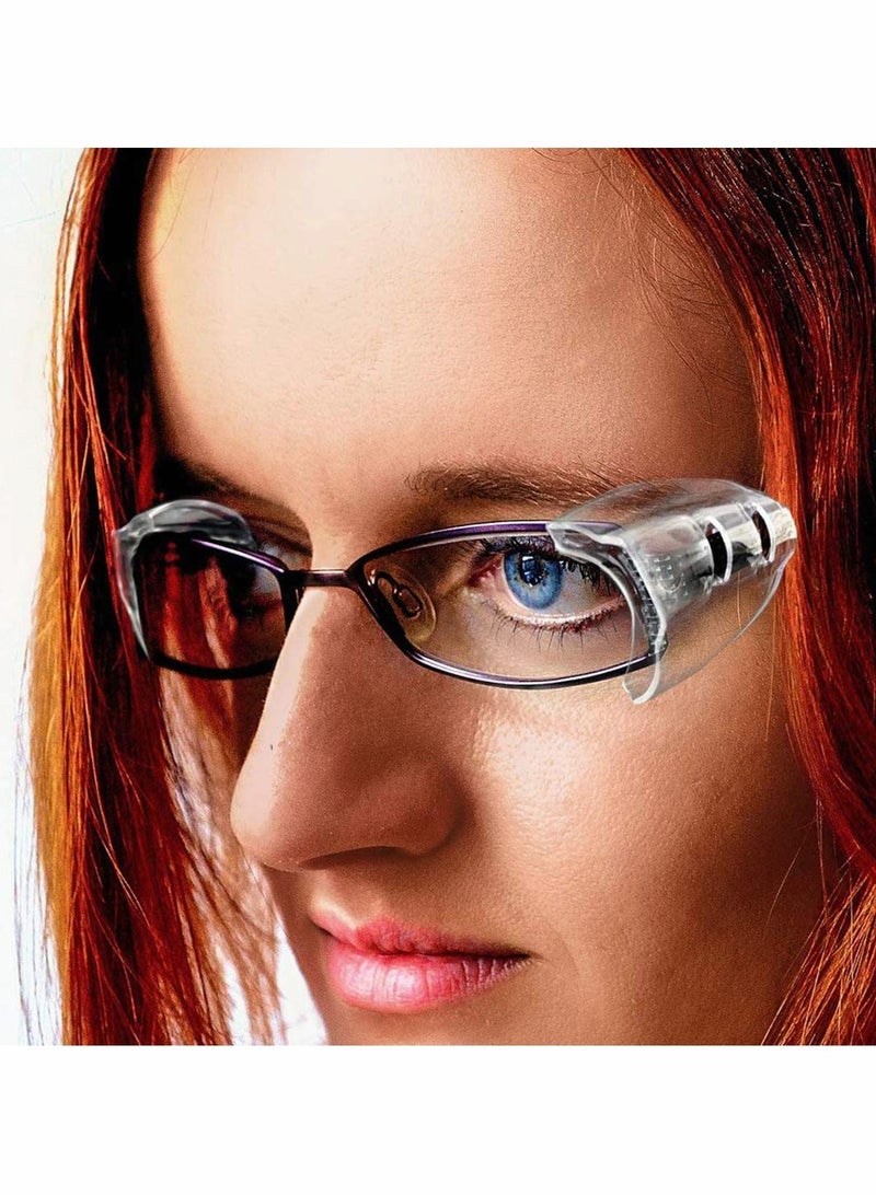 SOLARAE 3 Pairs Safety Glasses Side Shields,Slip on Clear Side Shields,Fits Small to Medium Eyeglasses Frames Glasses Side Shields Eyeglasses Protect Side Shields - Image 3