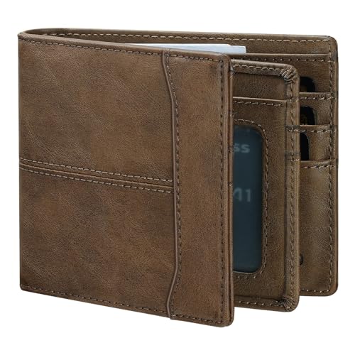 furid Leather Card Wallet For Men Slim: Bifold Rfid Minimalist Front Pocket Wallet - Gift For Men Husband at Anniversay Brithday - Image 1