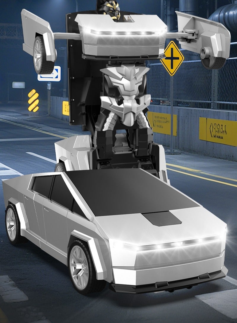 يوكا سيارة تحكم عن بُعد للأطفال، لعبة روبوت وسيارة 2 في 1 للهوايات وأعياد الميلاد، بمقياس 1:18 مع زر واحد للتحول، لعبة تحويل سيارة للأطفال من عمر 5 إلى 12 سنة، سباقات للأولاد والبنات (ألوان السايبربانك) - Image 2