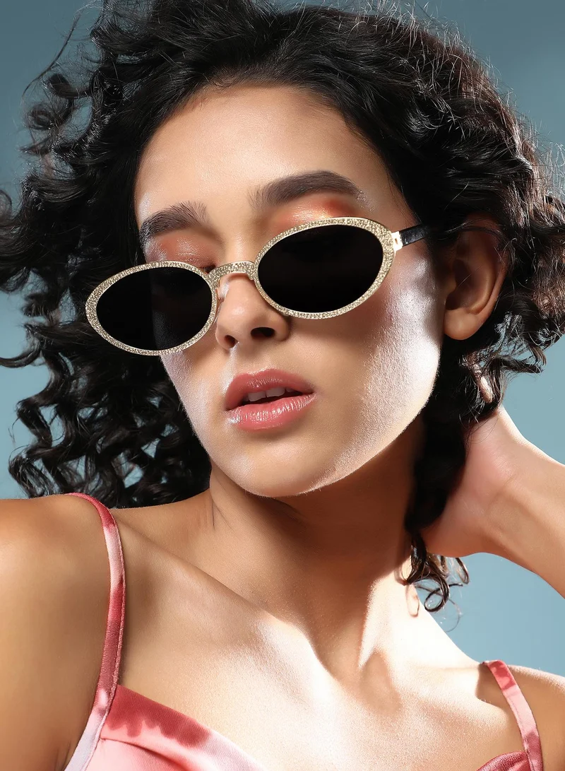 Haute Sauce  Polarized Full Rim Oval Sunglasses For Women  | Best Price UAE