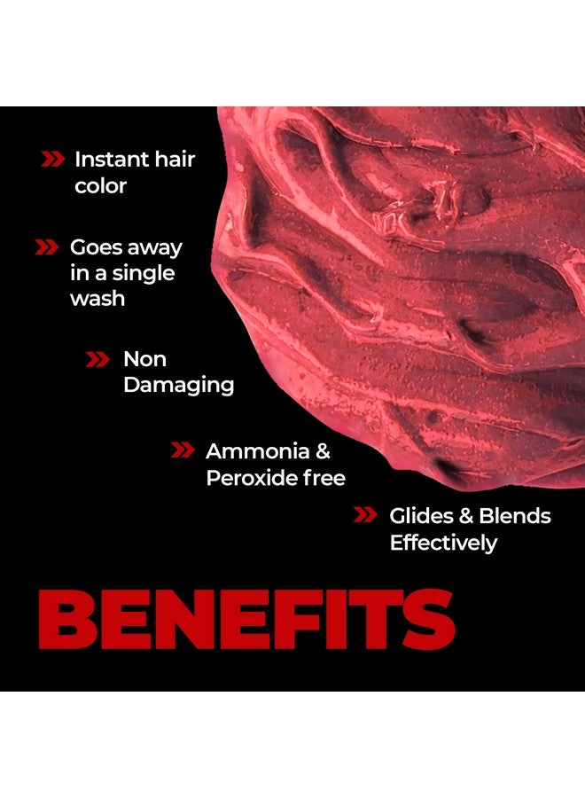 BEARDO Dye Hard Temporary Hair Color - Metallic Red, 25G | Temporary 1-Day 1-Wash|Diy Instant Hair Color Makeup For Men| No Bleach | No Ammonia | No Damage - Image 2