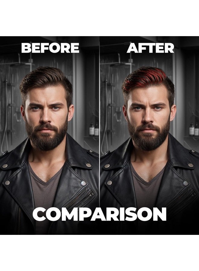 BEARDO Dye Hard Temporary Hair Color - Metallic Red, 25G | Temporary 1-Day 1-Wash|Diy Instant Hair Color Makeup For Men| No Bleach | No Ammonia | No Damage - Image 4
