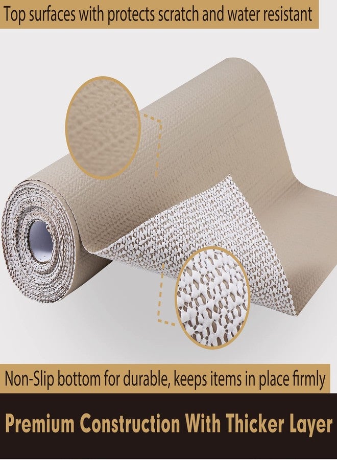 Iwtmm Premium Drawer and Shelf Liner for Cabinet, Non Adhesive Liner for Kitchen, Strong Grip Non Slip Shelf Liners for Kitchen Cabinets, Storage, Drawers, Shelves, Kitchenware and Tableware, Beige - Image 5