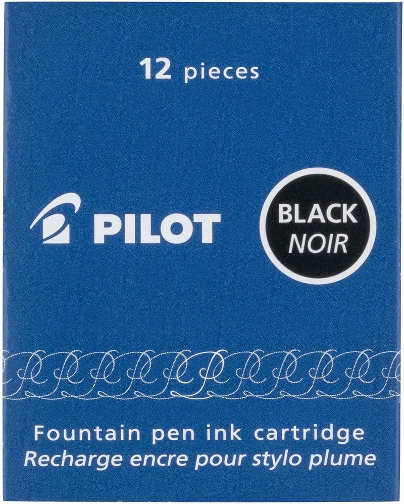 PILOT Namiki IC100 Fountain Pen Ink Cartridges, Black, 12-Pack (69100) - Image 2