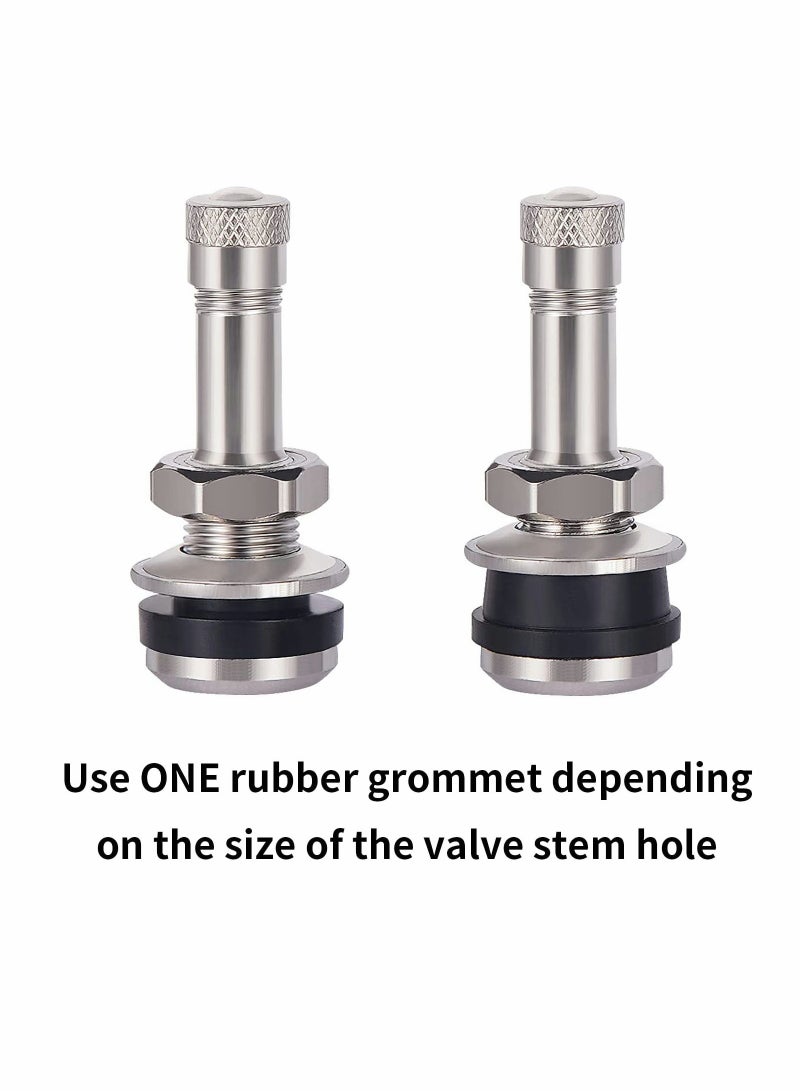 4-Pack TR416 Metal Valve Stems for High-Pressure Tires - Fits 0.453" & 0.625" Rim Holes, 1.5" Long - Image 3