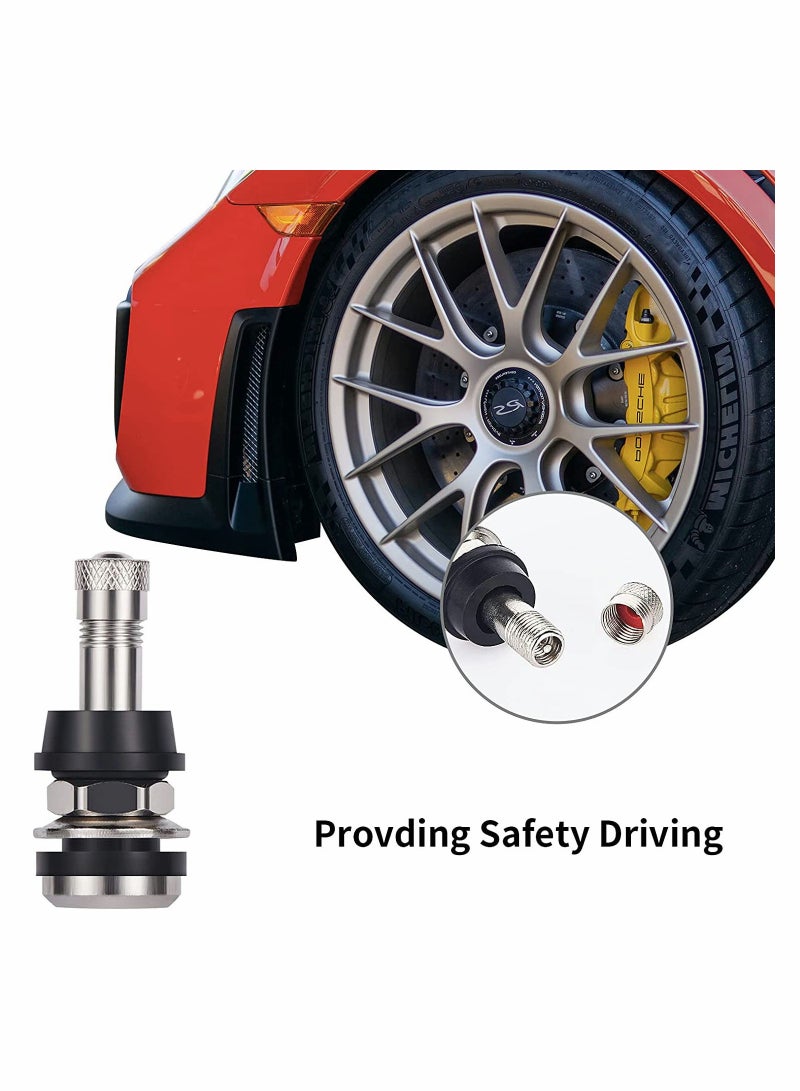 4-Pack TR416 Metal Valve Stems for High-Pressure Tires - Fits 0.453" & 0.625" Rim Holes, 1.5" Long - Image 2