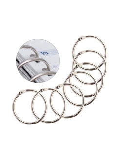 Y&D 60 Pack Leaf Binder Loose Rings Metal Book Silver Index Card Ring Key Chain for School Office Home Use 20mm Notebook Photo Album Scrapbook DIY Crafts  - Image 1