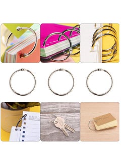 Y&D 60 Pack Leaf Binder Loose Rings Metal Book Silver Index Card Ring Key Chain for School Office Home Use 20mm Notebook Photo Album Scrapbook DIY Crafts  - Image 3