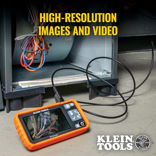 Klein Tools كاميرا بوري سكوبي من كلاين تولز ET17 مع ثعبان مرن مقاوم للماء بطول 5.5 مم و 9.8 قدم، LEDs، شاشة LCD بحجم 4.3 بوصة، ملحقات، كاميرا فحص بالمنظار - Image 3