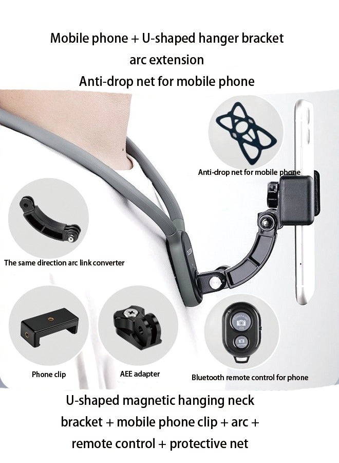 TELESIN Gopro12 Magnetic Halter Bracket Collar X4/X3 Ace DJI Action4 Halter Neck Fixing Bracket  - Image 1