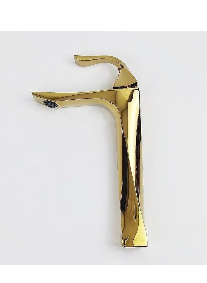 خلاط مغسله ذهبي لمعه عالي  اوتوماتيك - Image 3