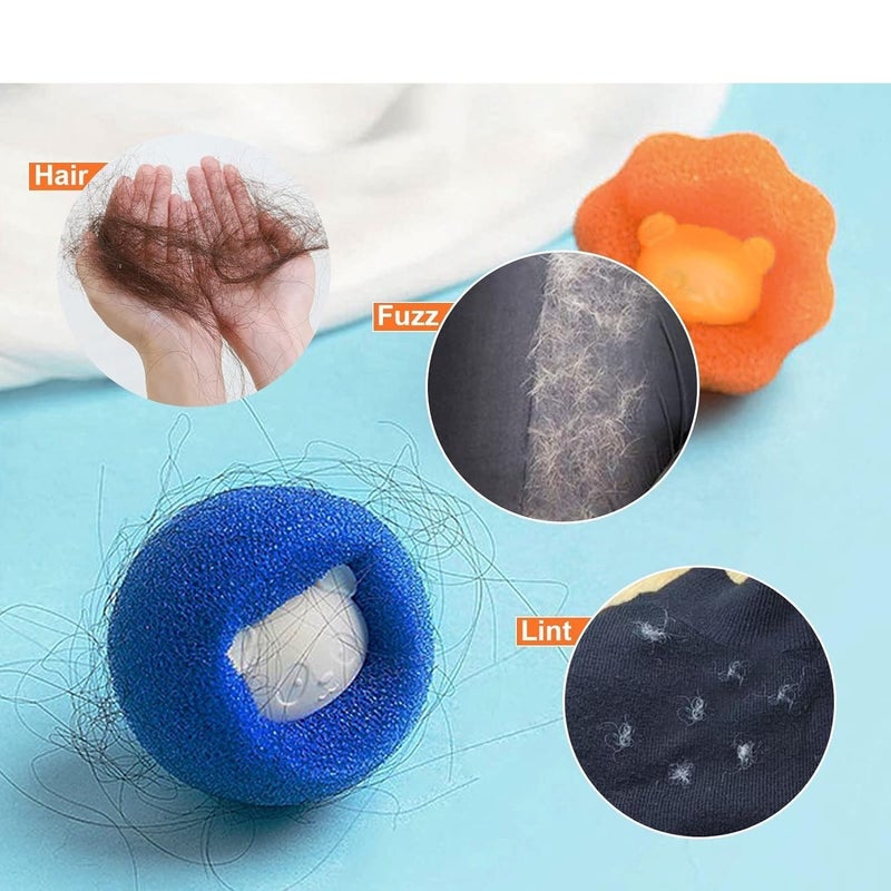 ATETO Washing Machine Laundry Sponge Ball Hair Removal Cleaning Ball Reusable Clothes AntiWinding Absorption Ball Pet Hair Catcher Lint Balls For Washing Machine Set of 3 PCsMulticolor - Image 3