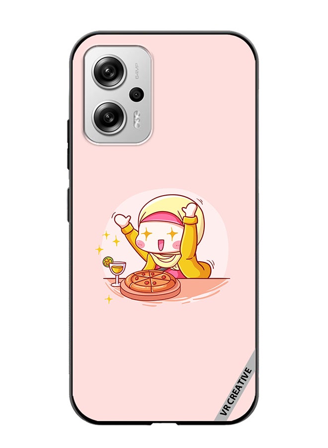 VR CREATIVE Protective Case Cover For Xiaomi Redmi Note 11T Pro Cute Hijabi Babe Design Multicolour