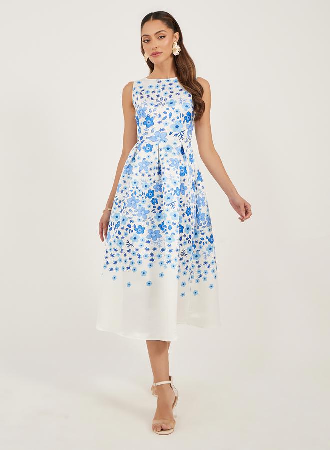 ستايلي فستان ميدي بطبعة زهور - Image 2