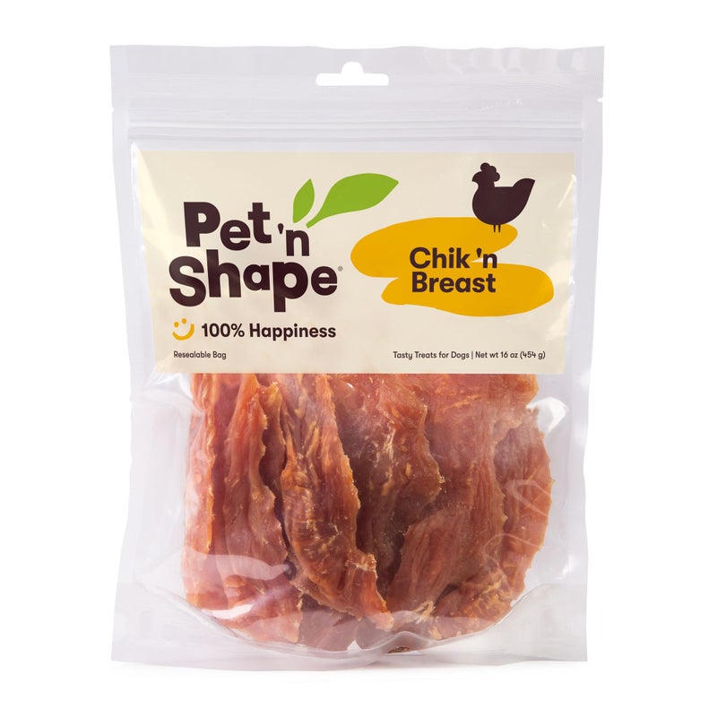 Pet 'n Shape Chik 'n Breast Jerky Dog Treats - 1 Pound - Image 1