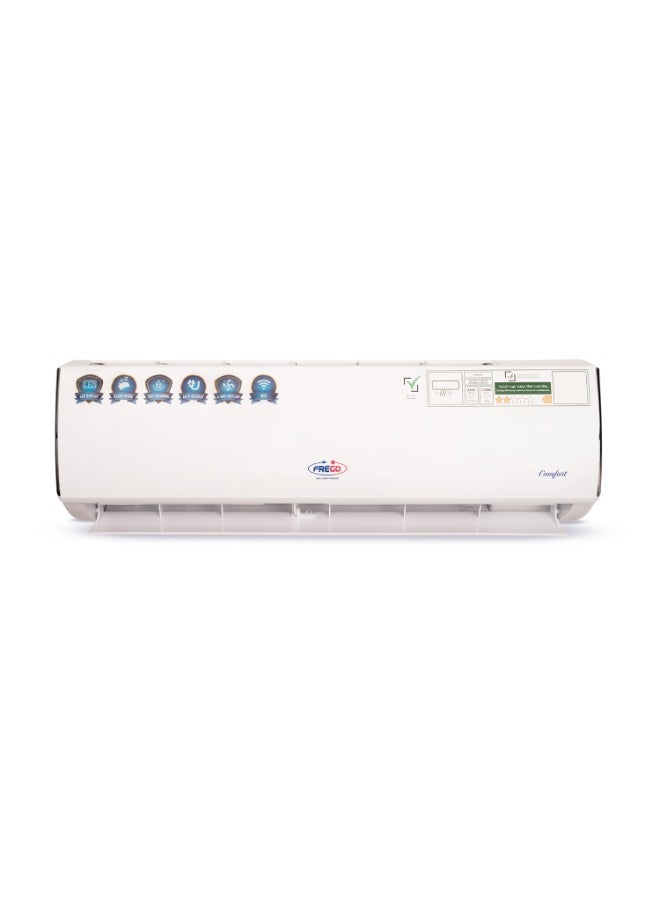 FREGO 1 Ton Split AC | Wi-Fi Enabled | 5-Year Warranty on T3 Rotary Compressor | R410 Gas | Comfort Series | White - Image 1