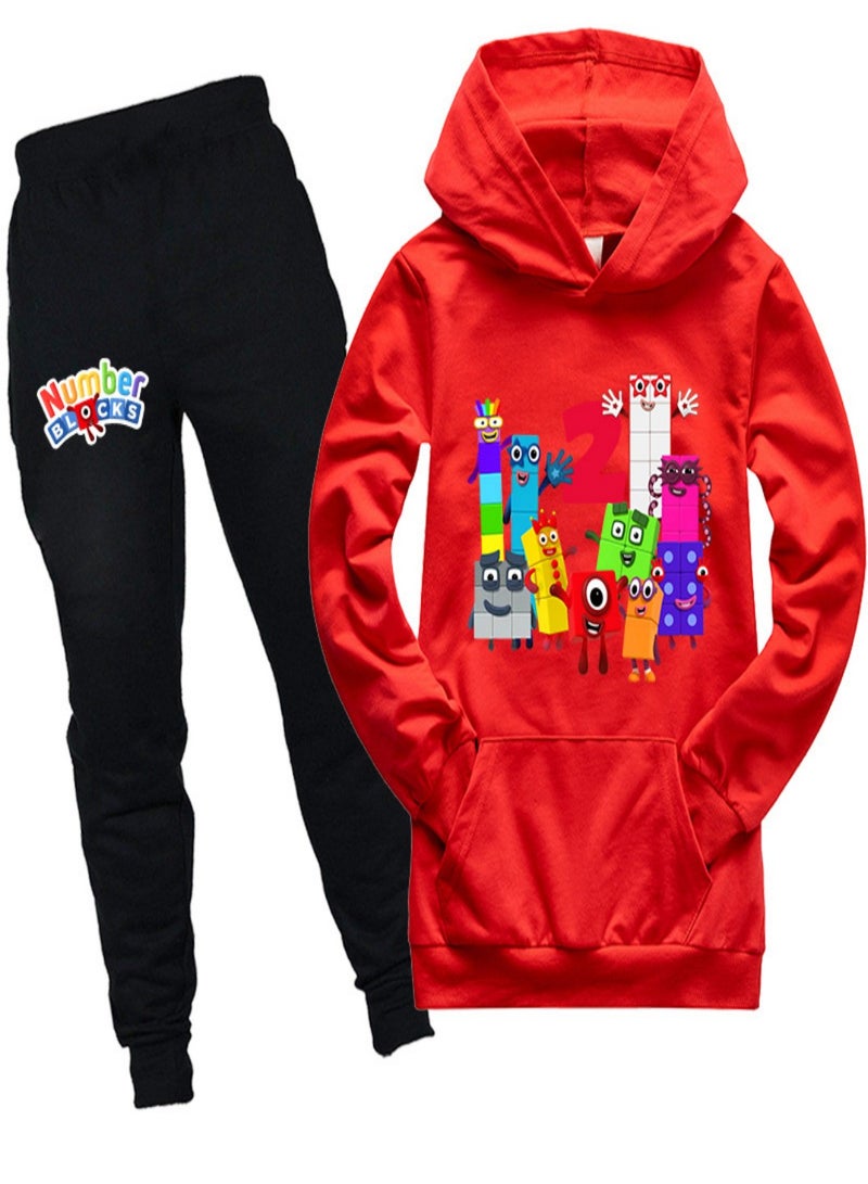 NumberBlocks Unisex long Sleeve Stylish Top hoodie cotton sweatshirts for Boys Girls Kid Children - Image 1