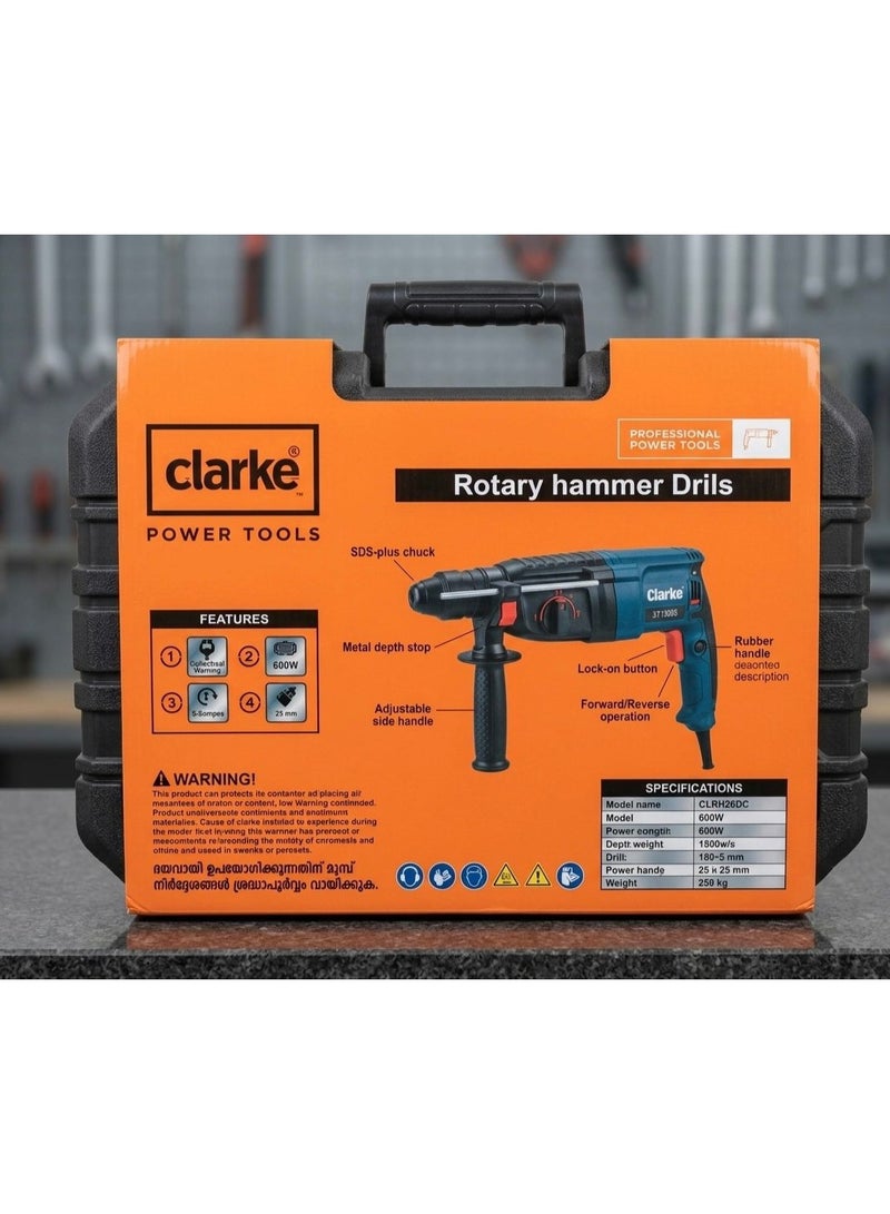 كلارك SDS Plus Rotary Hammer 26mm with Quick Chuck - Image 3