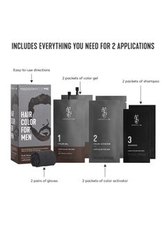 Madison Reed Mr. Hair Color For Men Dark Brown To Black Demipermanent Hair Dye Reduces Grays In 15 Minutes For Hair & Beard Nourishing & Strengthening Keratin & Argan Oil 2 Applications  - Image 3