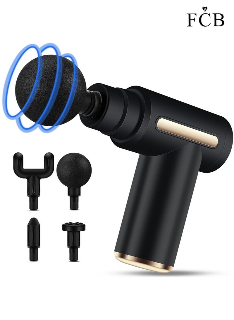 FCB Mini Massage Gun Percussion Deep Tissues Muscle Massager Gun With 6 Speeds Massage Device Super Quiet Portable Electric Handheld Body Massager For Back Neck Pain Relief - Image 1