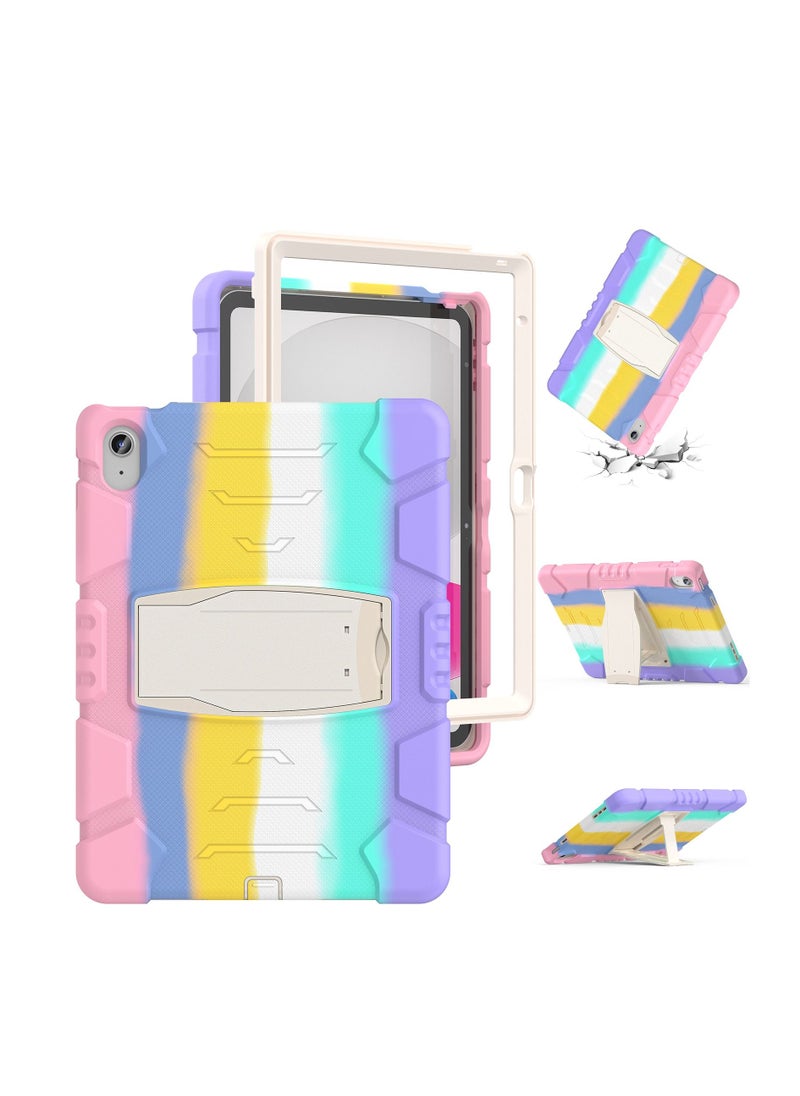 GULFLINK Protective Case Cover with Kickstand for ipad 10th 10.9 inch（A2757/A2777）2022 Colourful Pink  - Image 1