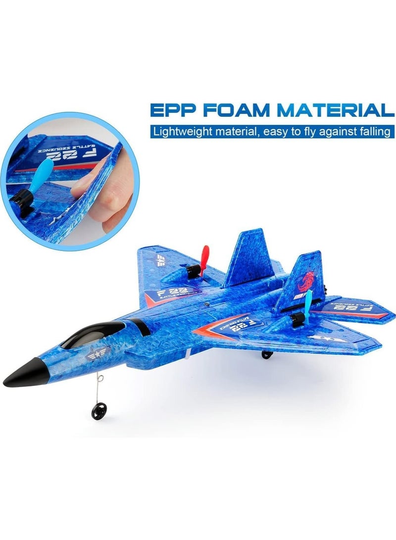 F22 RC Jet Airplane Toy for Kids & Beginners - Ready to Fly Remote Control Plane with 2.4GHz 2-Channel, Gyro Stabilization, Landing Gear, & Waterproof EPP Foam for Easy Operation & Durability