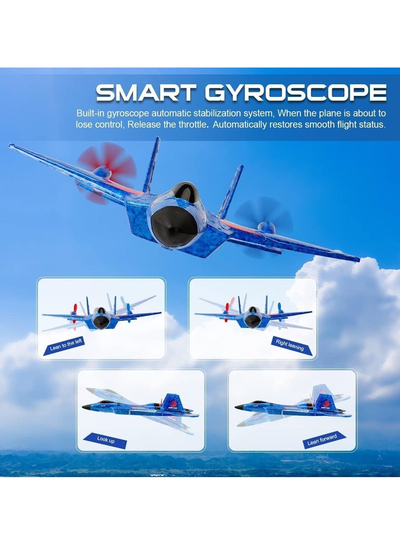 F22 RC Jet Airplane Toy for Kids & Beginners - Ready to Fly Remote Control Plane with 2.4GHz 2-Channel, Gyro Stabilization, Landing Gear, & Waterproof EPP Foam for Easy Operation & Durability