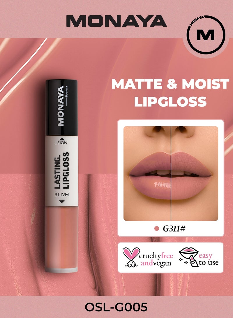 Monaya G005 Matte & Moist Lasting Lip Gloss -Long-Lasting, Moisturizing, Non-Drying Matte Finish, 2x3ml - Image 1