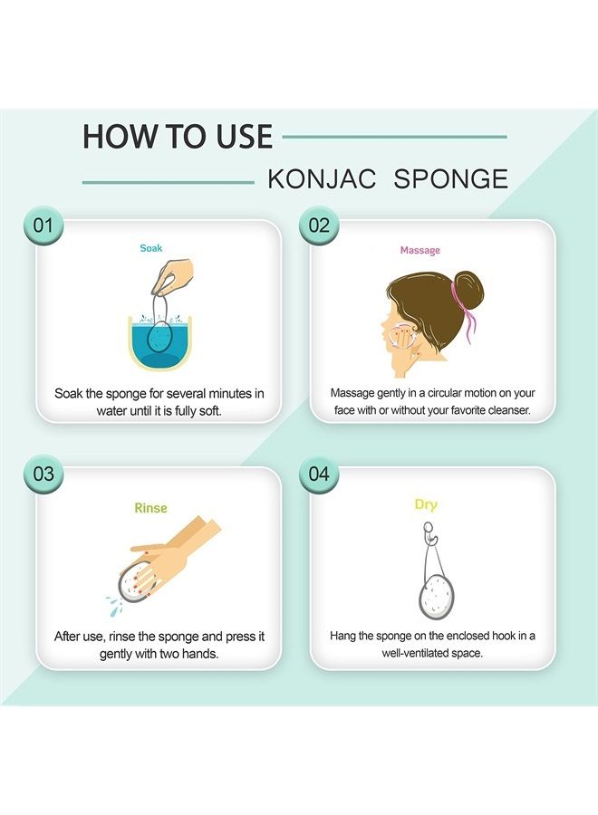 pureSOL PURE SOL. Konjac Facial Sponge – Turmeric Exfoliating Sponge – Konjac Sponge for Brightening - Deep Cleansing, Clean Pores, Remove Impurities – Soft and Gentle Facial Sponge for Face and Body – 100% N - Image 3