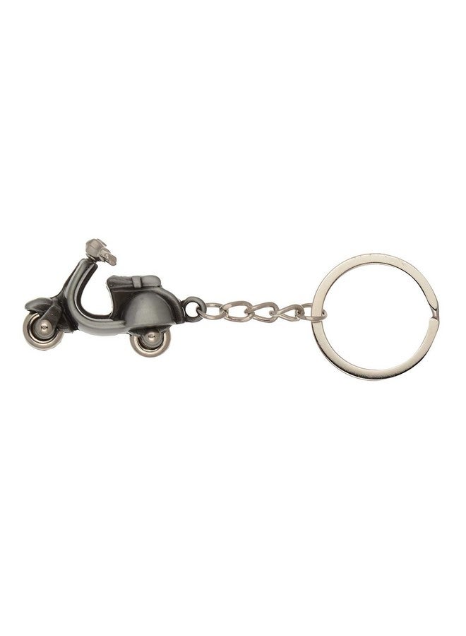 GCT Scooter Design Metal Keychain for Car Bike Men Women Keyring (Grey) - Image 2