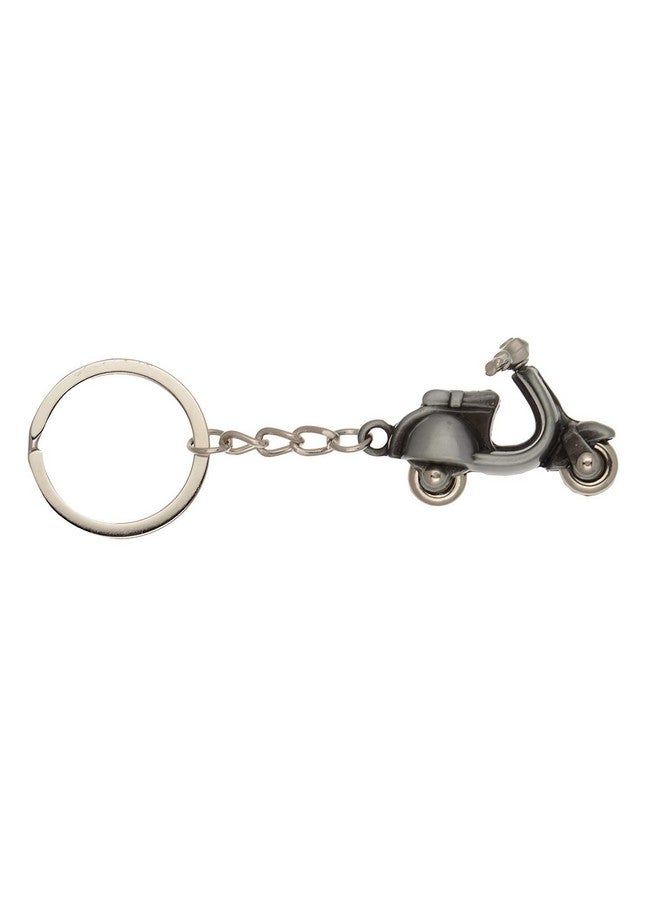 GCT Scooter Design Metal Keychain for Car Bike Men Women Keyring (Grey) - Image 1