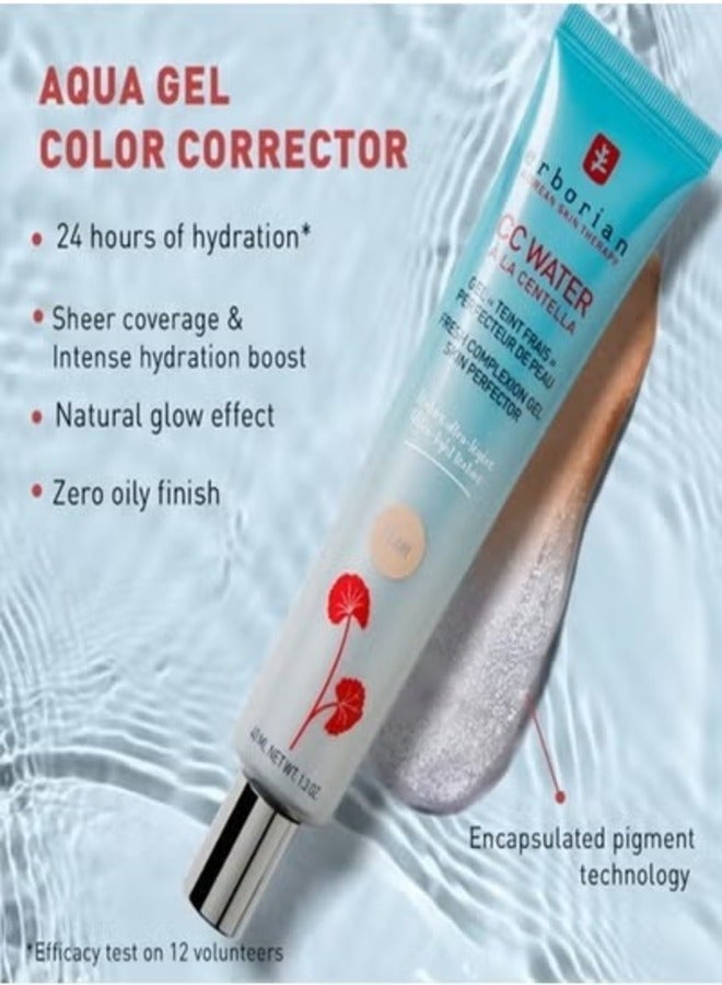 erborian ERBORIAN CC Water Ala Centella Gel Skin Perfector Doré - Hydrating & Radiance Boosting Face Gel 40ml - Image 5