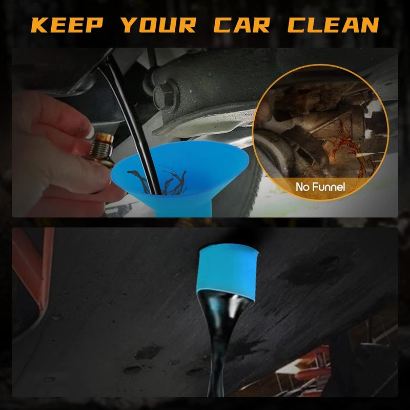 QUICKWOLF UTV Oil Change Funnel - Blue - Image 3