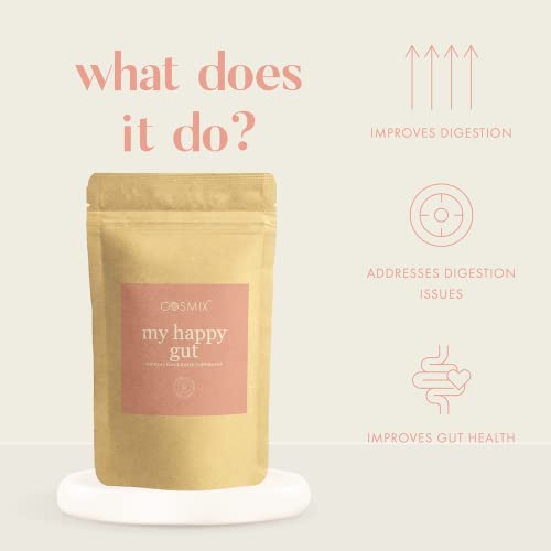 Cosmix My Happy Gut Chai Latte | For Improved Digestion & Overall Gut Health | Zero Refined Sugar, No Preservatives | Plant Based | Just add water & Enjoy (200g Pack of 1) - Image 2
