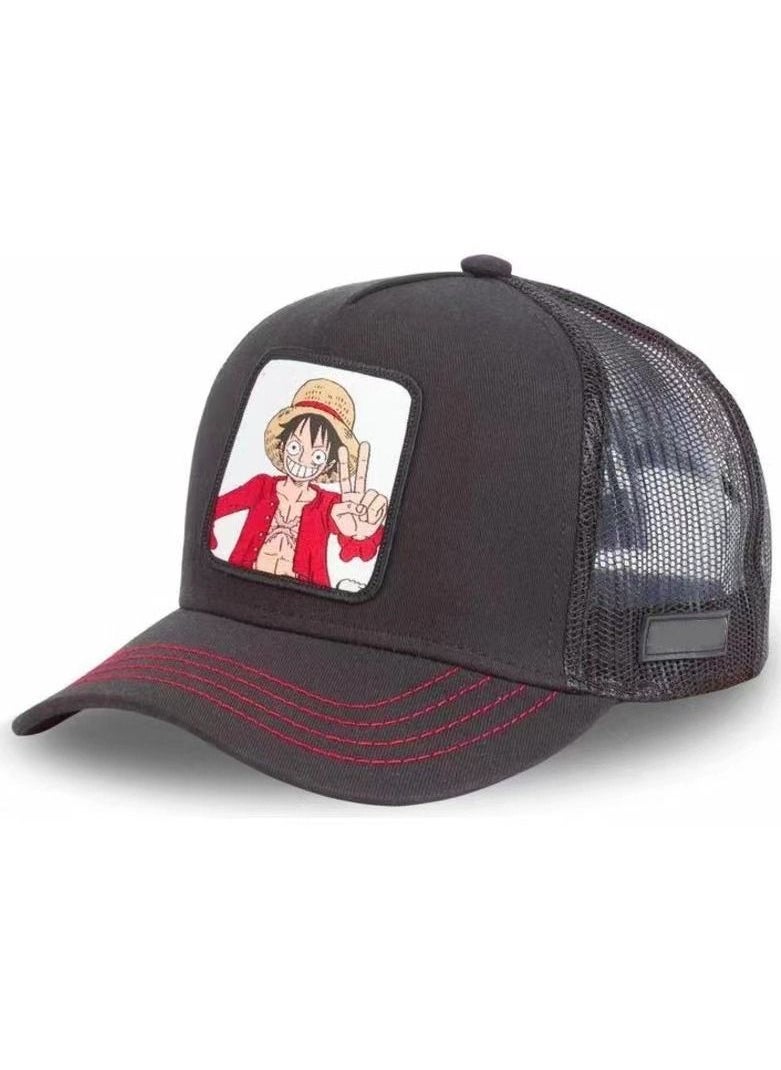 Generic - One Piece Luffy Summer Cartoon Baseball Cap Mesh Hat - Image 1