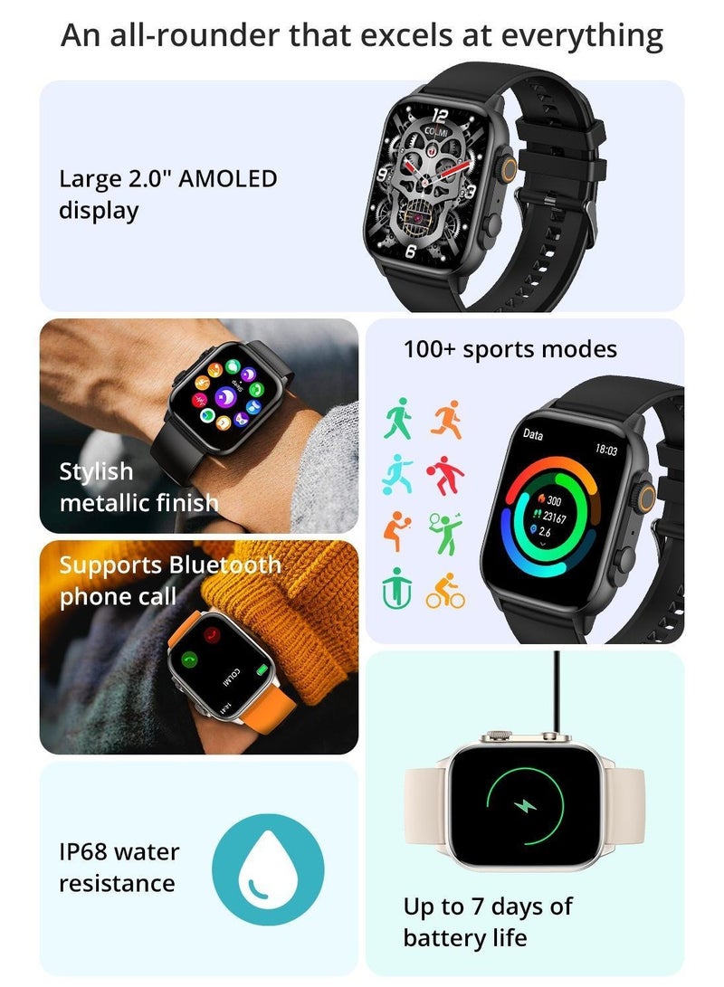 COLMI C81 Smart Watch - Fitness Heart Rate Monitor, Step Counter, IP68 Water Resistance, Voice Call, Music Playback, Full Screen Smart Watch - Image 4