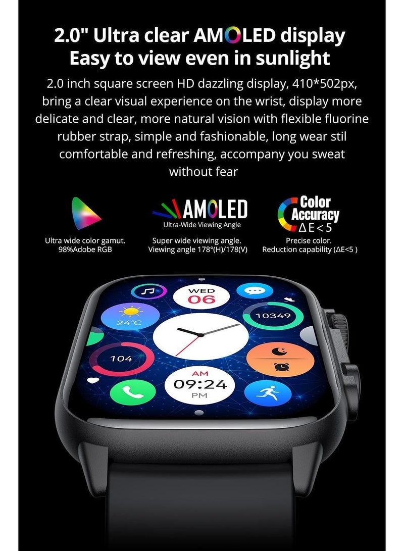 COLMI C81 Smart Watch - Fitness Heart Rate Monitor, Step Counter, IP68 Water Resistance, Voice Call, Music Playback, Full Screen Smart Watch - Image 5