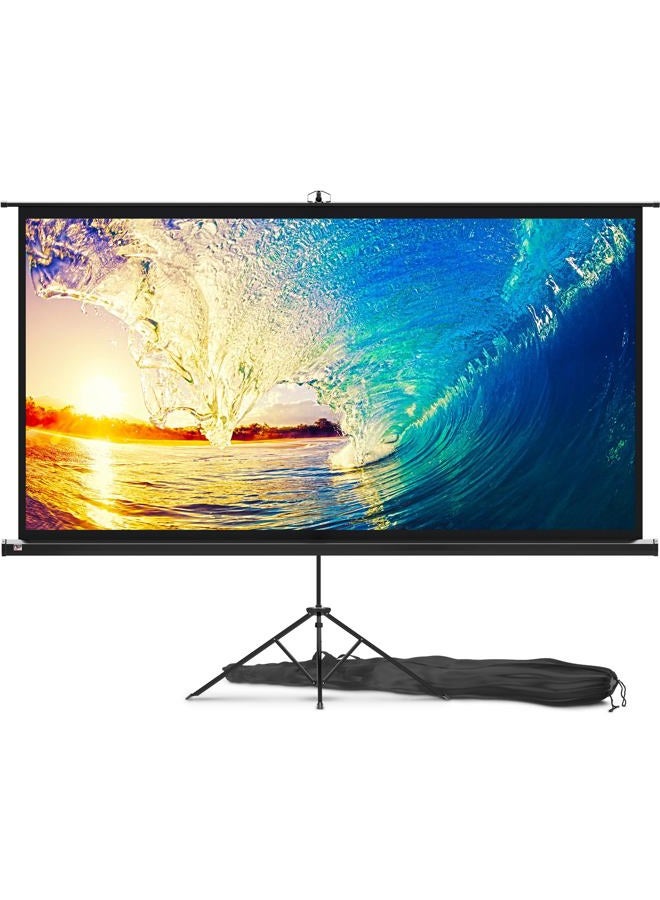 PropVue 100 Inch Projection Screen on Feet - Indoor and Outdoor Projector Screen for Movies or Presentations - Adjustable from 4:3 to 16:9 HD Premium Tripod Screen without Crease with Bag, Matte - Image 1
