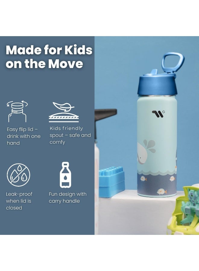 S2C LittleZen Kids Bento Lunch Box (Blue) – Leak-Proof Stainless Steel Lunch Box with Multiple Compartments and Spoon | Microwavable BPA-Free Tray, Anti-Slip Base, and Matching Water Bottle Combo (Blue) - Image 5