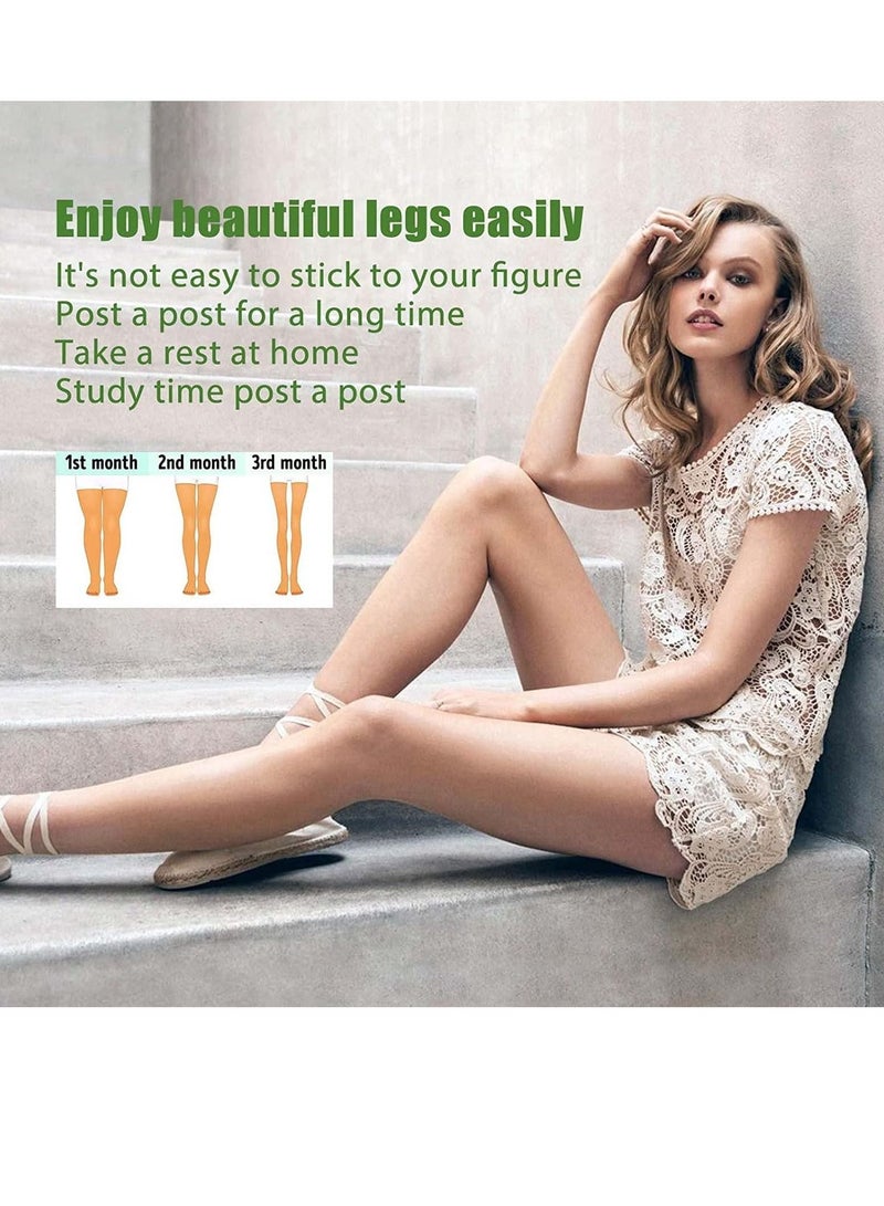 Excefore ملصقات لتخفيف السيلوليت - ملصقات لتجميع وتقليل السيلوليت على الفخذين، ملصقات عشبية لرفع الساقين، شريط شد لتشكيل ملصقات الساقين (3 علبة، 90 قطعة) - Image 4